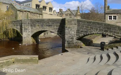 alte Brücke in Hebden Bridge