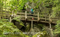 Brücke am Felsen